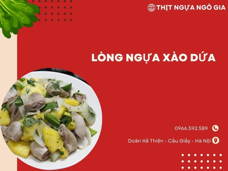 Bỏ túi cách làm lòng ngựa xào dứa ngon, dai giòn