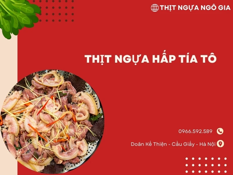 Thịt ngựa hấp tía tô - Món ngon đậm chất Tây Bắc